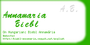 annamaria biebl business card